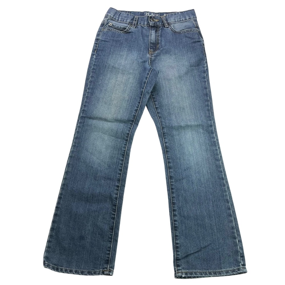 The Children's Place Blue Bootcut Jeans Kids Size 10 Adjustable Waist Denim